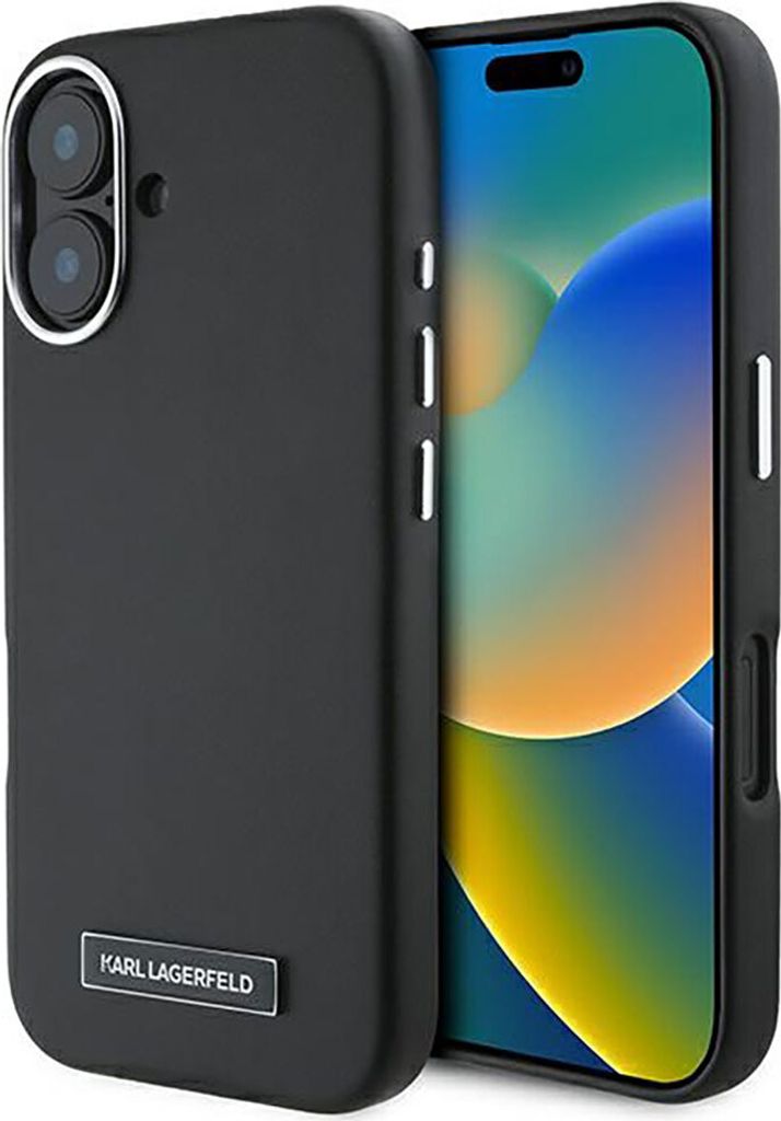 Karl Lagerfeld KLHMP16MPGMSRPK iPhone 16 Plus 6.7" schwarz hardcase FW Metal Plate MagSafe Schutzhülle