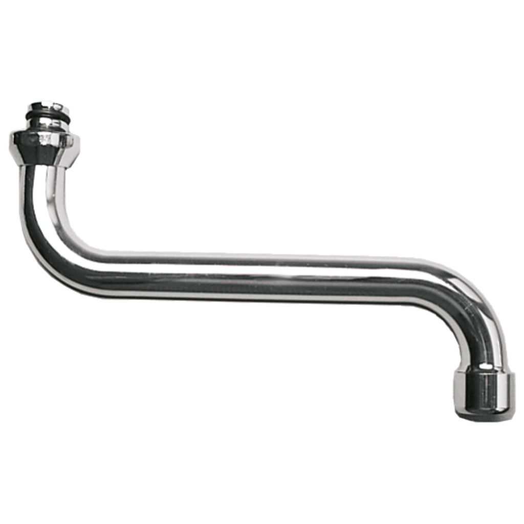 S-Auslauf Auslauf für Wand-Armaturen chrom - 3/4" Anschluss 250 mm