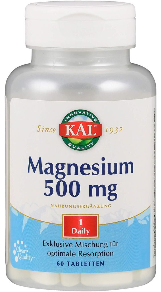 KAL Magnesium 500 mg Tabletten, 60 St. Tabletten Produktbild 