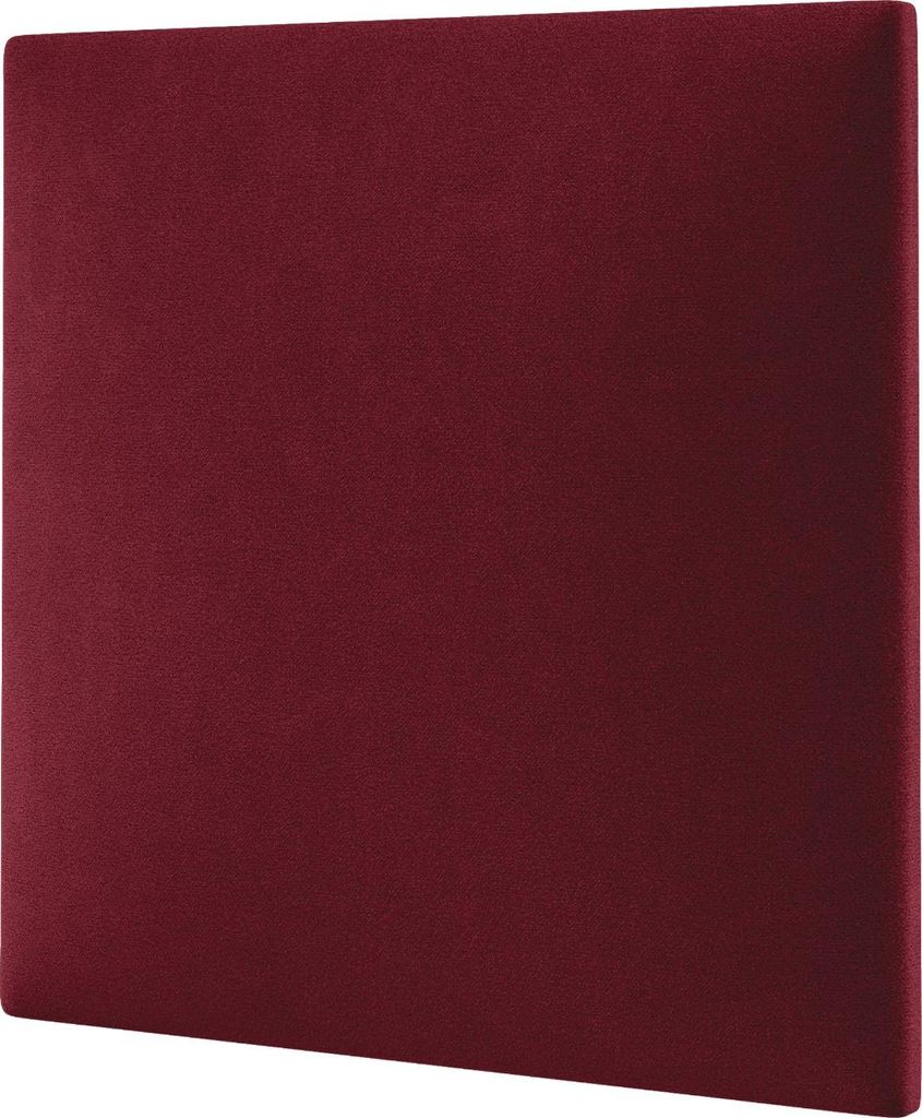 STEGU mollis Basic.01 Polsterpaneel schalldämmend Velours rot 30x30 cm