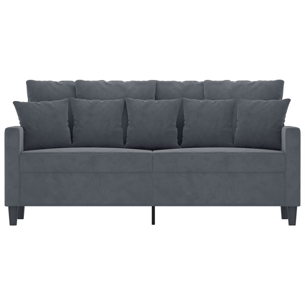 "im Sonderangebot" 2-Sitzer-Sofa - CLORIS - Couchgarnitur - Sofa Set Sitzmöbel - Dunkelgrau 140 cm Samt - 158 x 77 x 80 cm - DEMöbel8300861