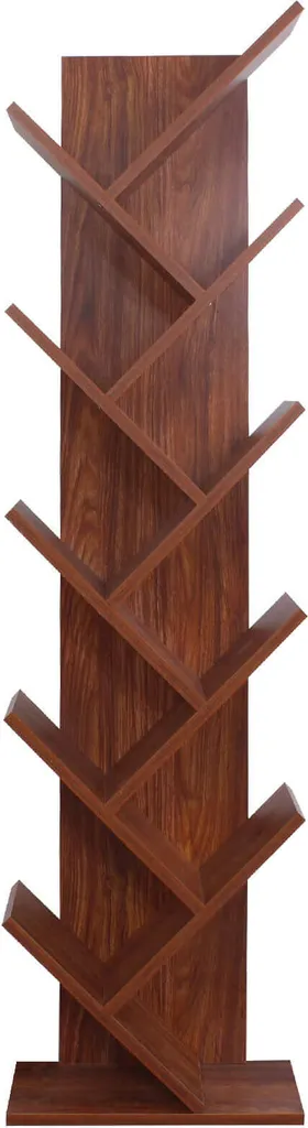 Étagère de Rangement Design 10 Cases Rebecca Mobili Finition Bois Noyer
