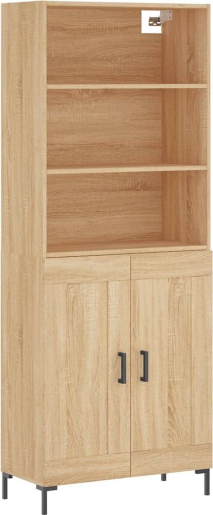 Highboard Sonoma-Eiche 69,5x34x180 cm Holzwerkstoff