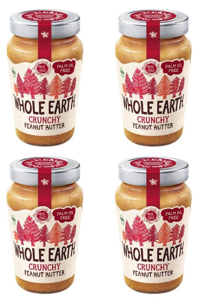 4x Whole Earth Erdnussbutter Crunch 340g - Produktbild 