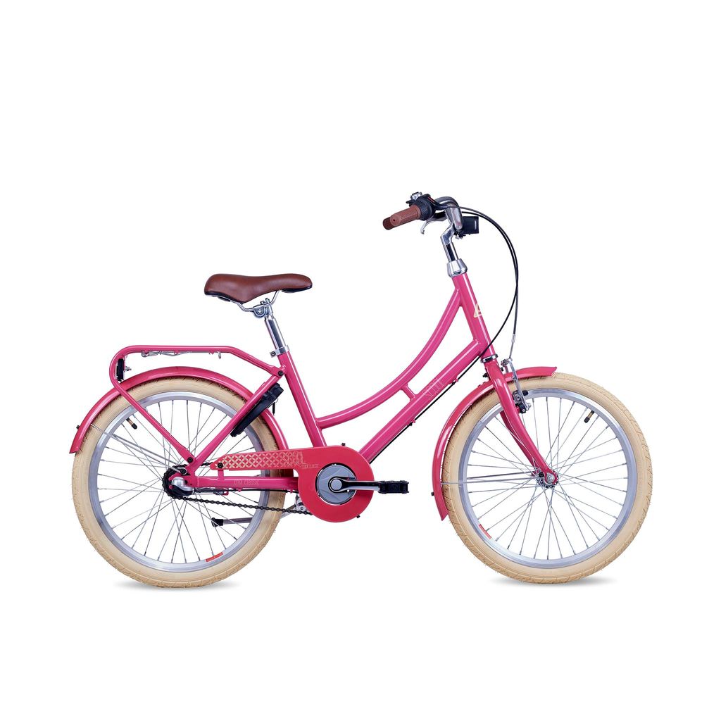20 Zoll Kinderfahrrad, 3-Gang, Mädchenfahrrad, S’COOL chiX classic, ab 6–9 Jahre, 115–130 cm, Braun