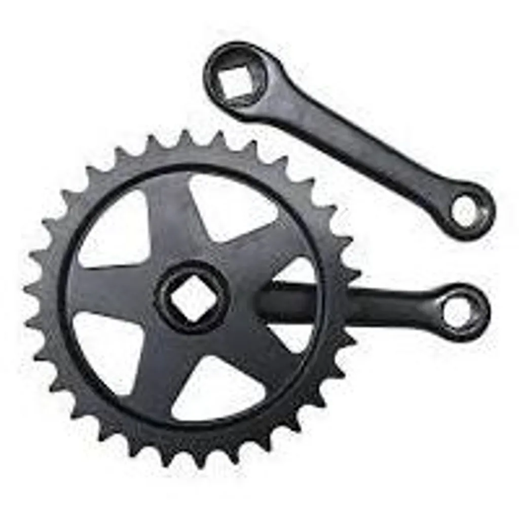 Pédalier 30T 125 mm noir : fini les douleurs de genoux à vélo