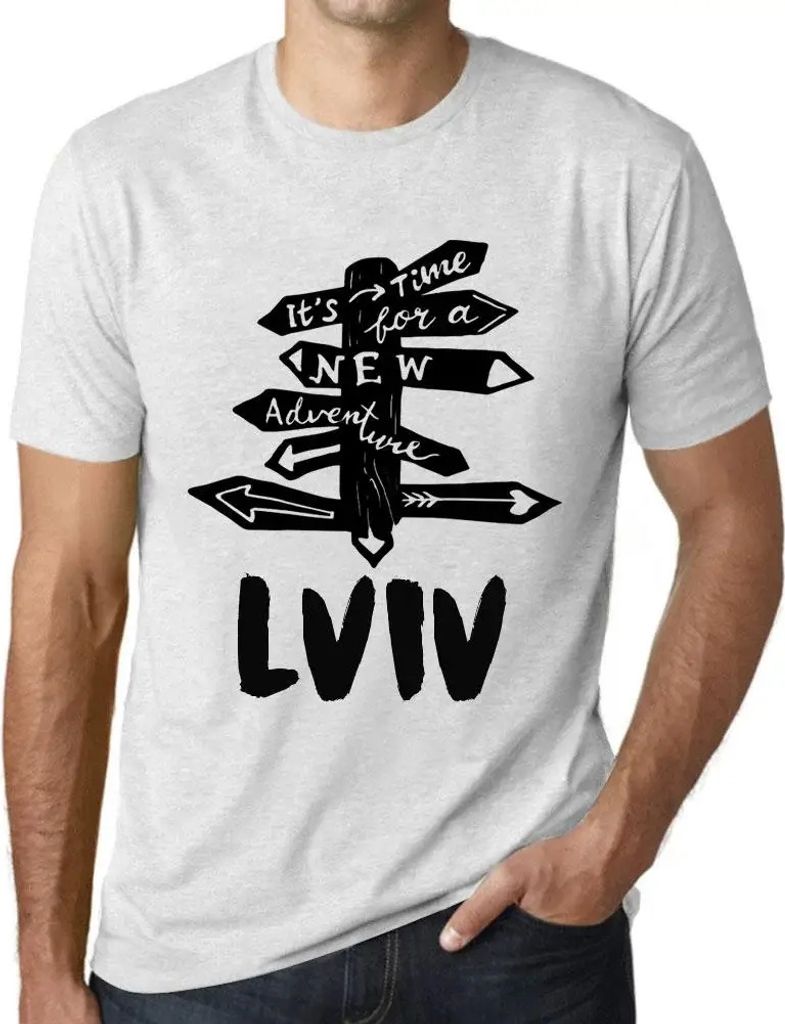 Herren Grafik T-Shirt Es ist Zeit für ein neues Abenteuer in Lviv – It’s Time For A New Adventure In Lviv – Öko-Verantwortlich Vintage Jahr...