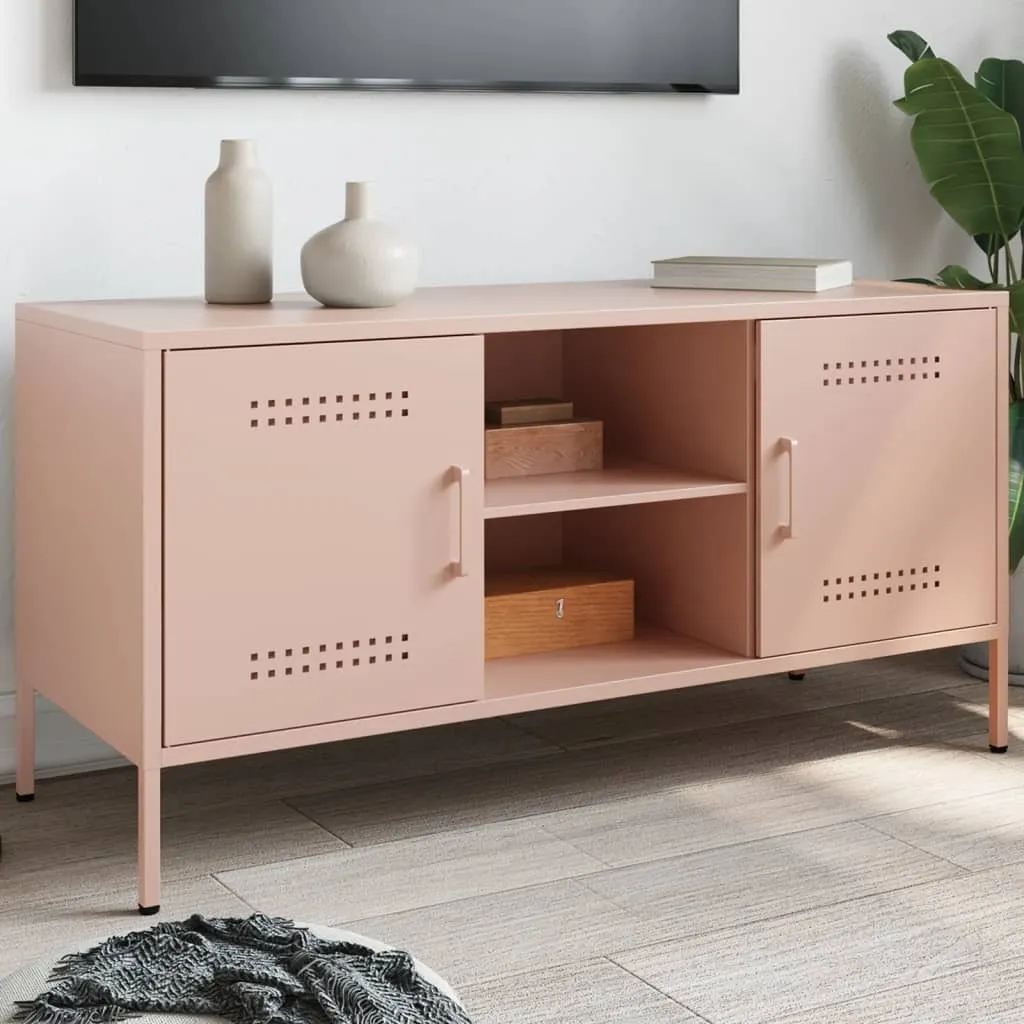 Mobile TV Maison Exclusive Acciaio Rosa 100x39x50 cm - Urban Industrial
