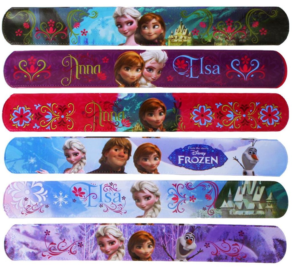 6 verschiedene FROZEN Slap Snap Bands - Die Eiskönigin - Produktbild 