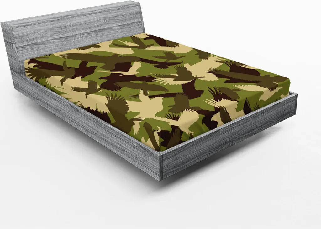 Lenzuolo Angoli 180x200 ABAKUHAUS Camo Aquile | Qualità e Stile