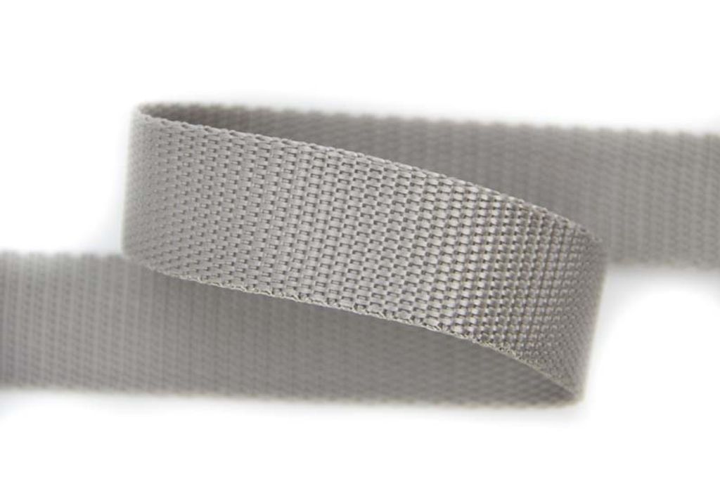 25mm | 5m Gurtband | 100 % Polypropylen | hellgrau