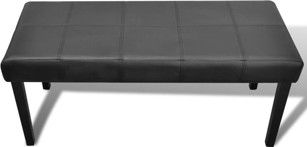 vidaXL Lavica Black Vysokokvalitná Imitácia kože Obrázok produktu 