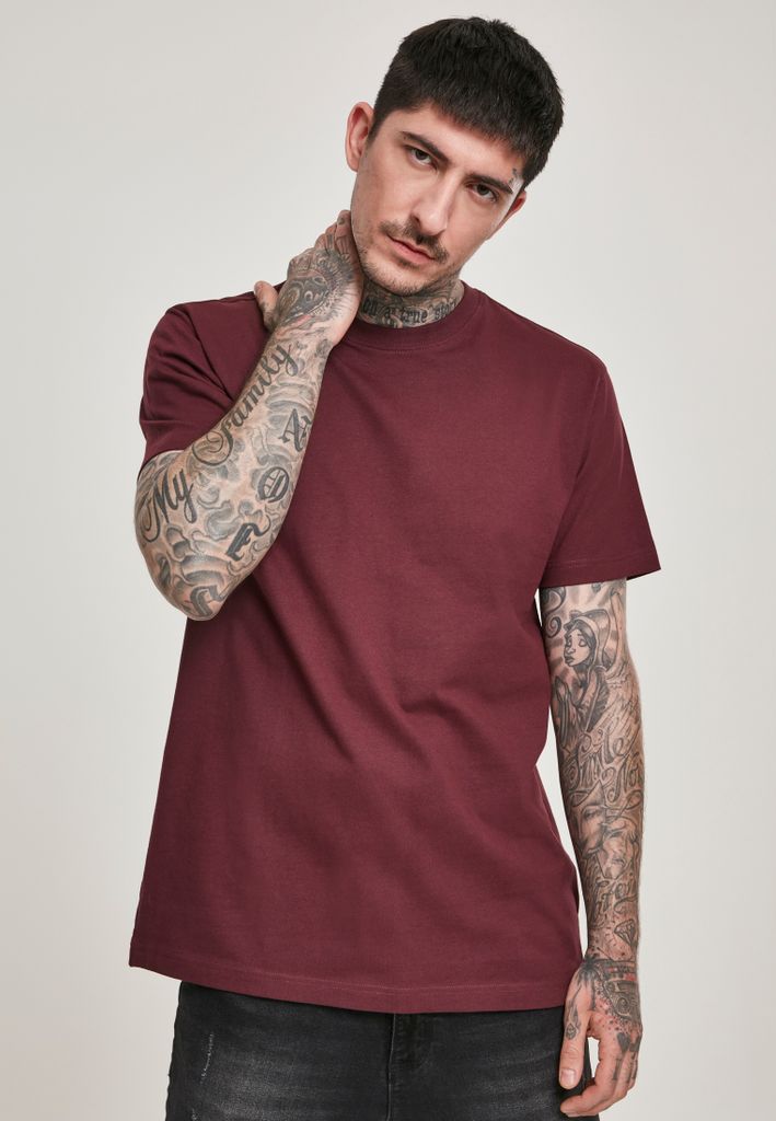 Urban Classics TB2684 | Basic Tee Herren T-Shirt - Farbe: redwine - Größe: L