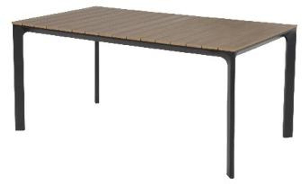 Lesli Living - Gartentisch Arezzo - Schwarz - 160x90x74cm