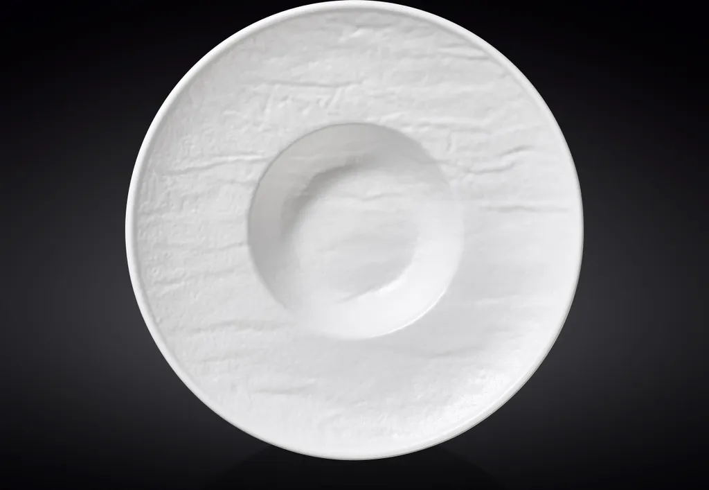 Piatto Fondo Wilmax 27 cm Matt White Porcellana Design Contemporaneo - 1