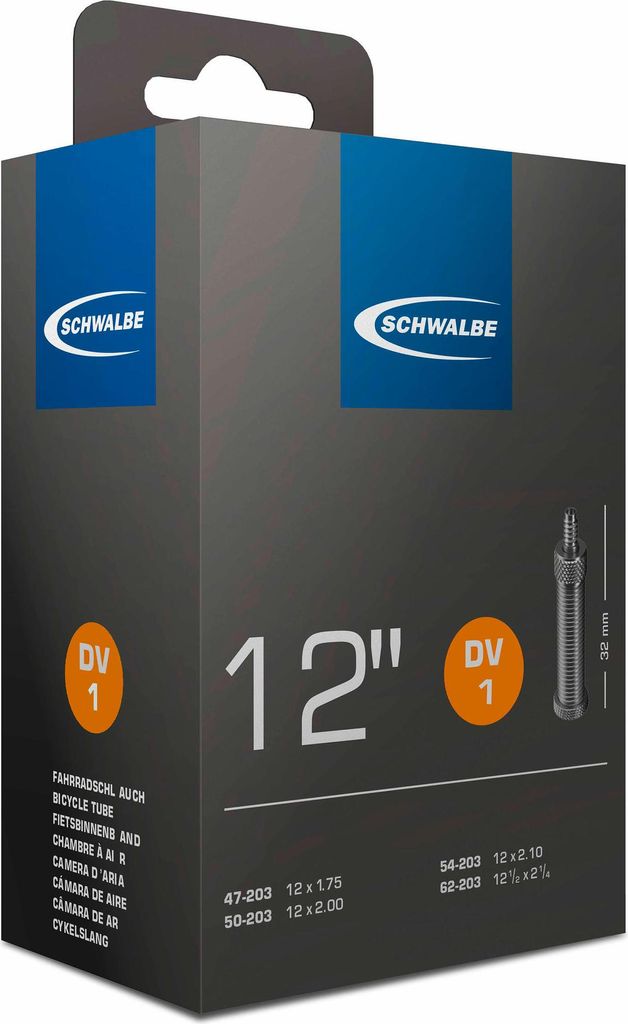 Schwalbe binnenband 12 x 1.75/2 1/4 (47/62-203) DV 32 mm Productafbeelding 