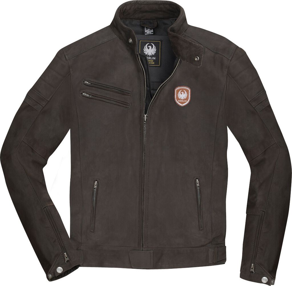 Merlin Alton Motorrad Lederjacke, braun, M
