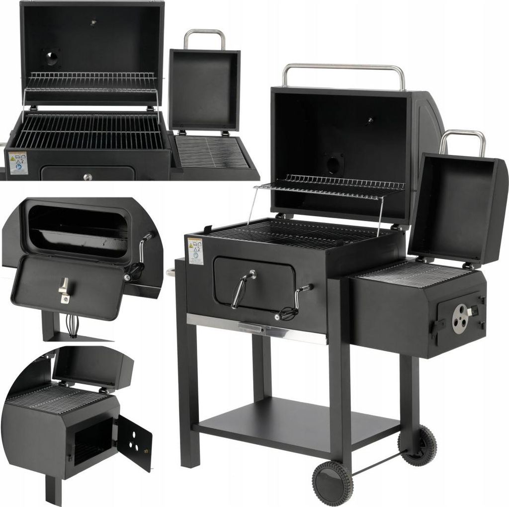 Lund Deluxe Holzkohlegrill mit Smoker Produktbild 