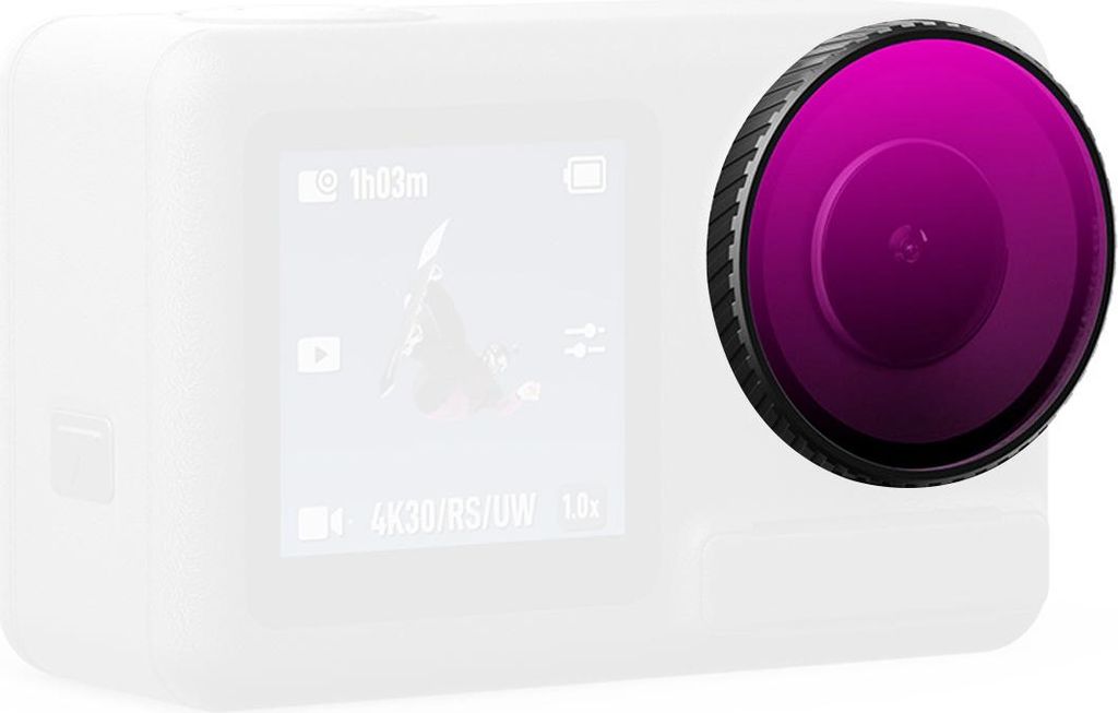 AMagisn Tauchfilter Objektivschutzfilter Kompatibel für DJI Osmo Action 5 Pro/ 4 Sportkamera Lila