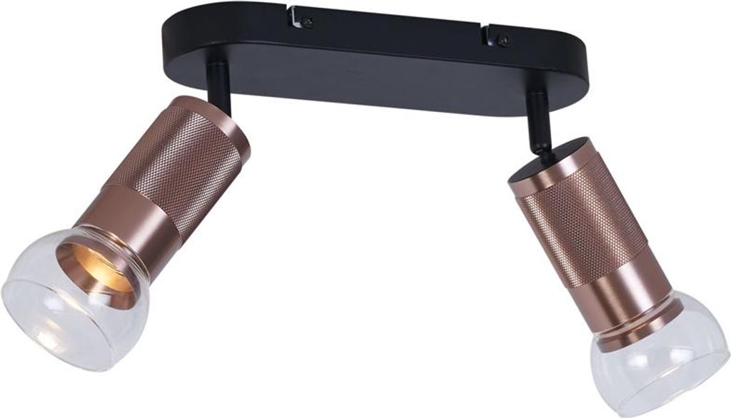 QAZQA - Modern Abgerundeter Deckenstrahler Dunkelbronze 2-flammig-flammig Verstellbar - Veerle I Wohnzimmer I Schlafzimmer - Metall Oval I Rund - L...