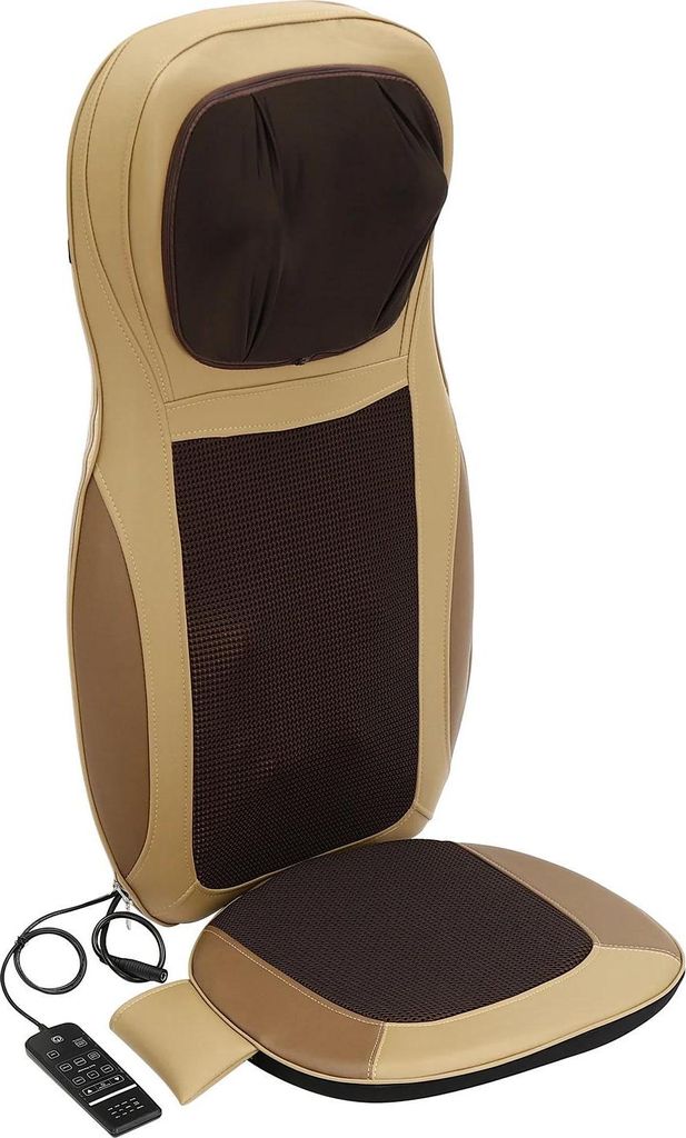 Massagekissen - Massageauflage - 48 W Leistung - 3 Vibrationsmodi - 3 Intensitätsstufen - Für Taille/Lenden - Kunstleder - EU-Stecker - Blau