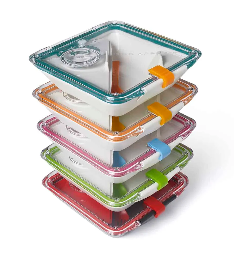 Lunch Box Black + Blum Box Appetit Bianco/Oceano - Porta Pranzo Ermetico - 5