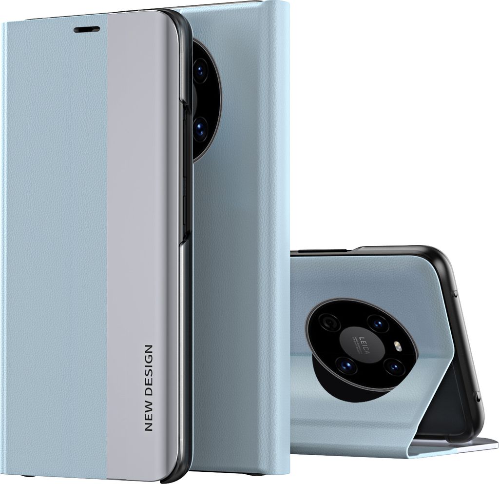 Huawei Mate 40 Pro Hülle, Dünn Leder PolyurethanMagnetisch Klapp Stand Schutzhülle für Huawei Mate 40 Pro Blau