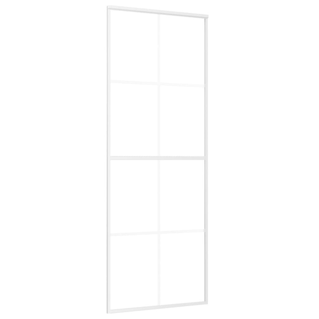 Schiebetür ESG-Glas und Aluminium 76x205 cm Schwarz