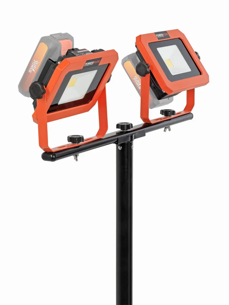 Projecteur de chantier portable Powerplus sur trépied Argent 20V-220V