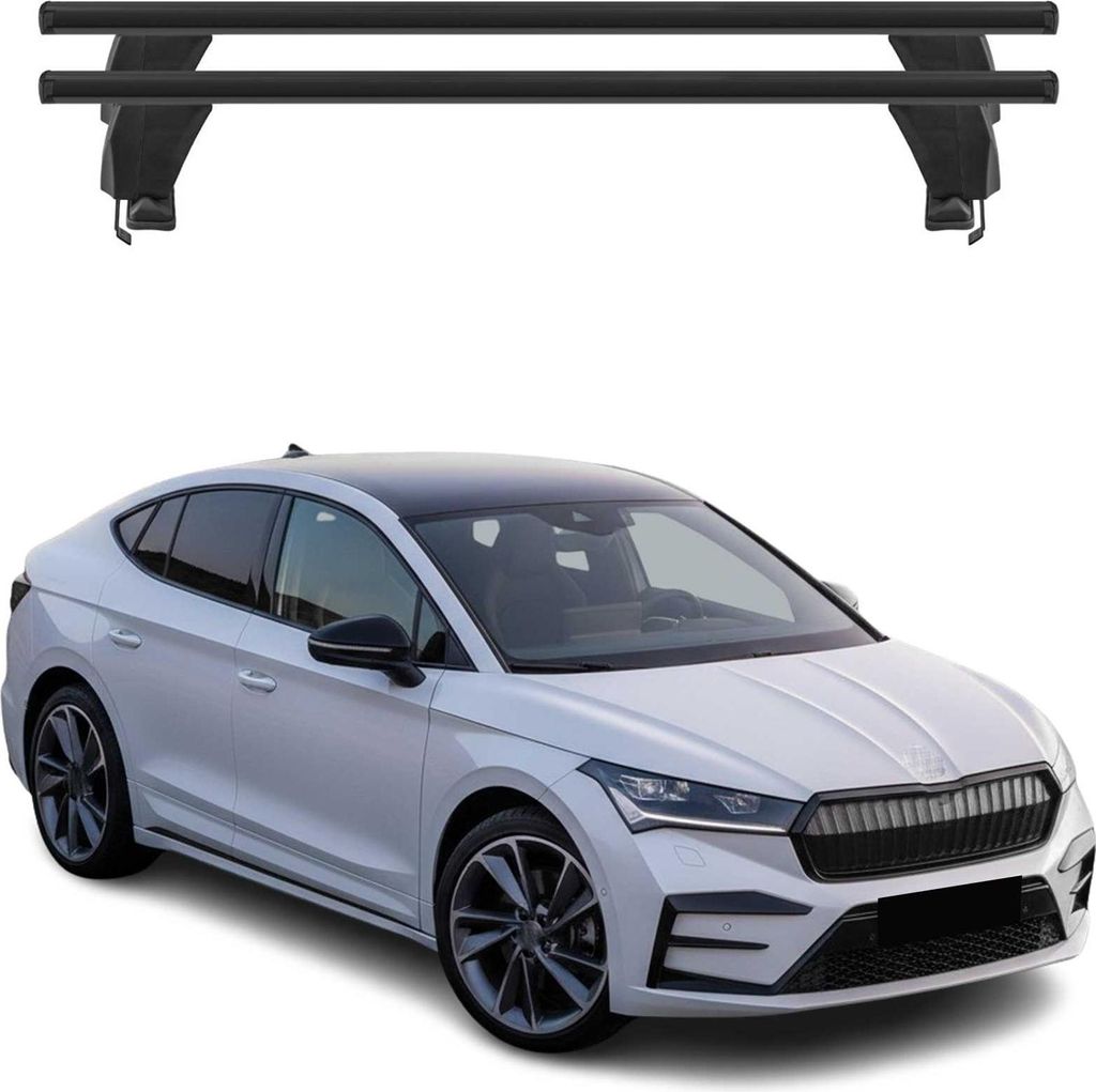 Menabo Dachträger Grundträger für Skoda Enyaq Coupè 2022-2025 Alu Schwarz 2tlg