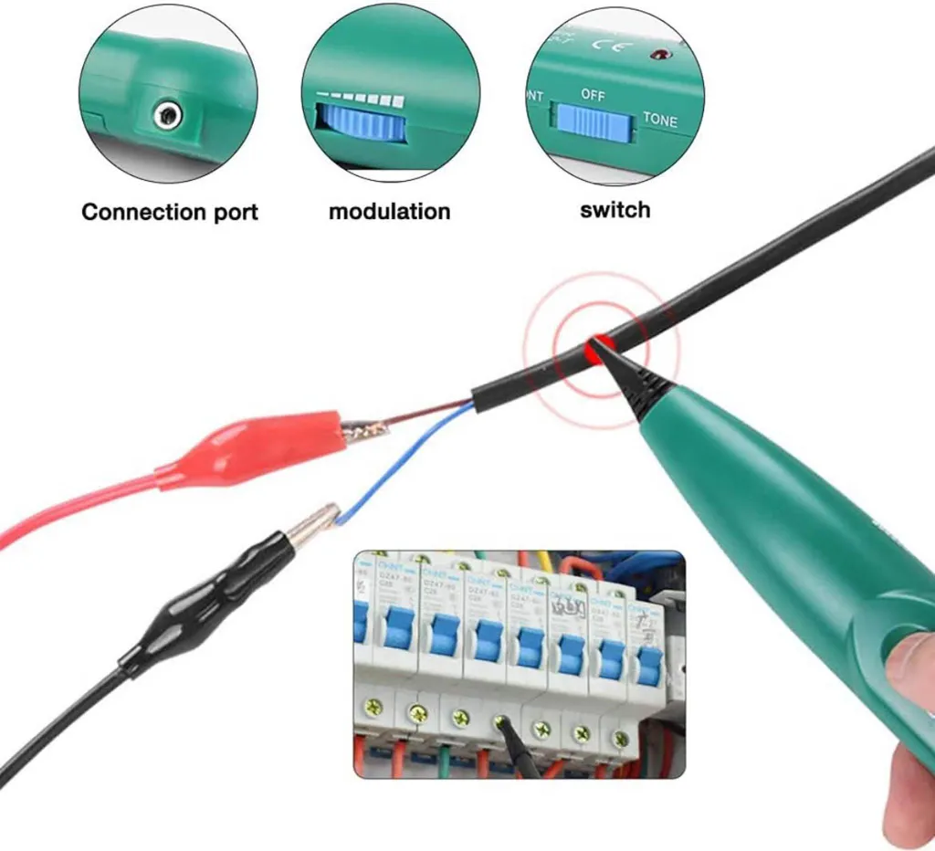 Détecteur de Câbles avec Sonde de Recherche et Test de Continuité RJ11