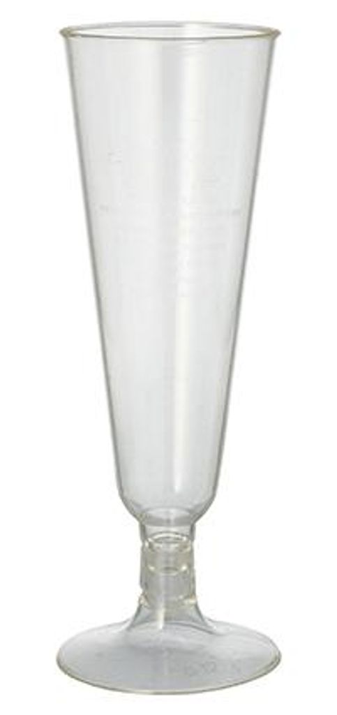 480x Stiel-Gläser für Sekt, PLA "pure" 0,1 l glasklar mit glasklarem Fuß Einweg Sektgläser