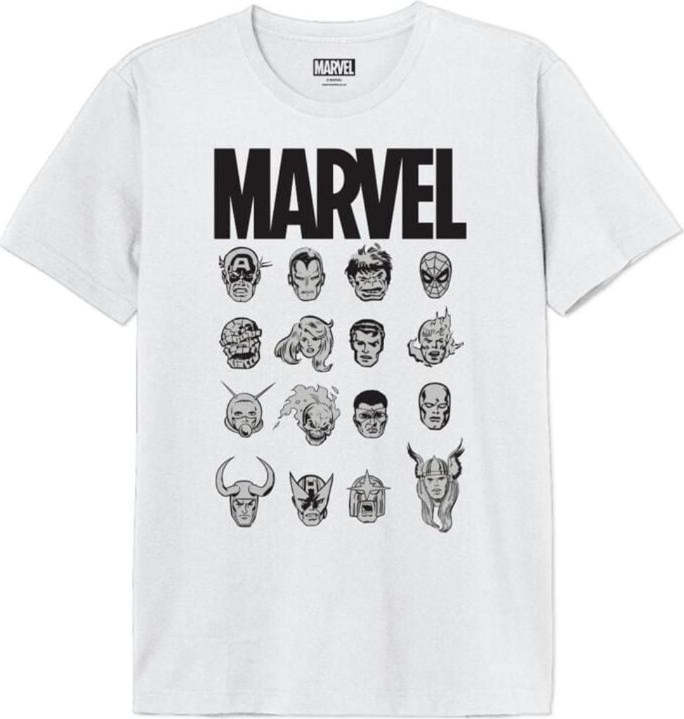Marvel T-Shirt Herren Marvel Character weiß S