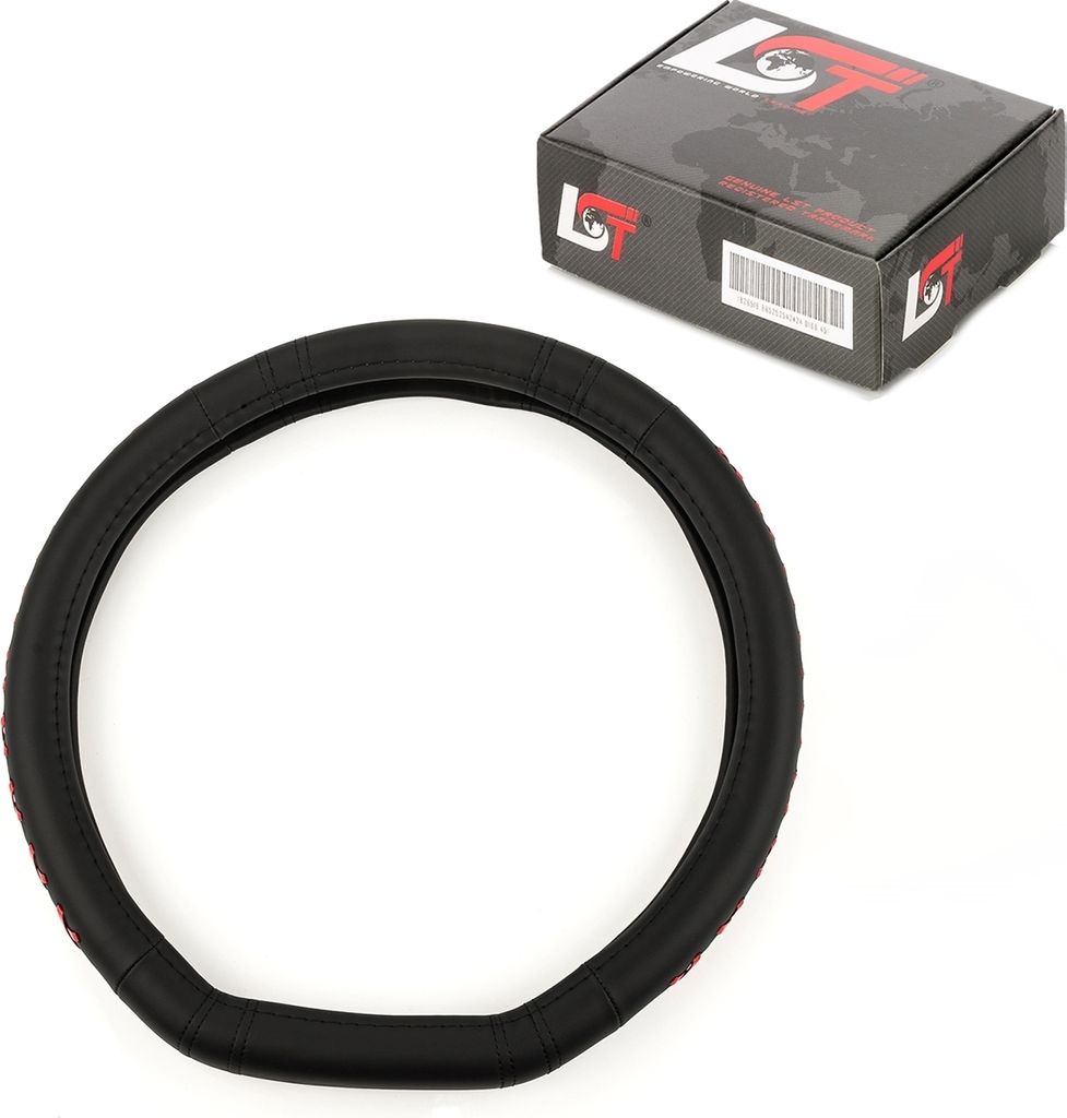Lenkradbezug Hülle Ø 38x9cm schwarz rot für CITROEN für PEUGEOT für RENAULT