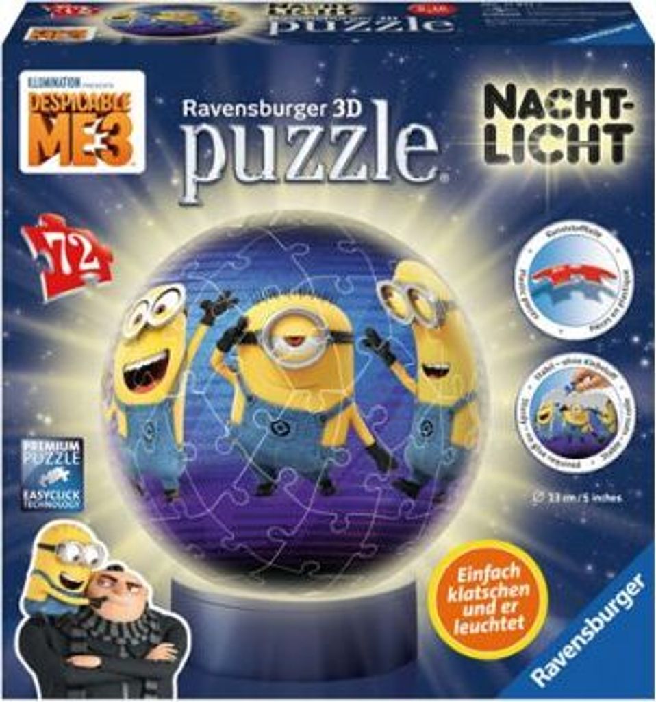 Ravensburger 3D Puzzle puzzleball, Nachtlicht Ich - einfach Produktbild 