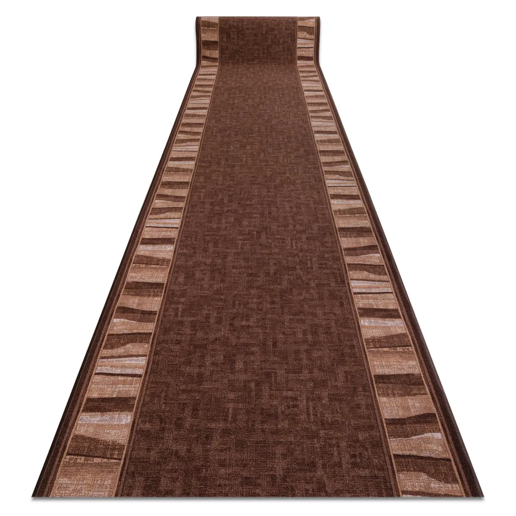 Tapis de sol pour course à pied LINEA marron en caoutchouc 100x250 cm