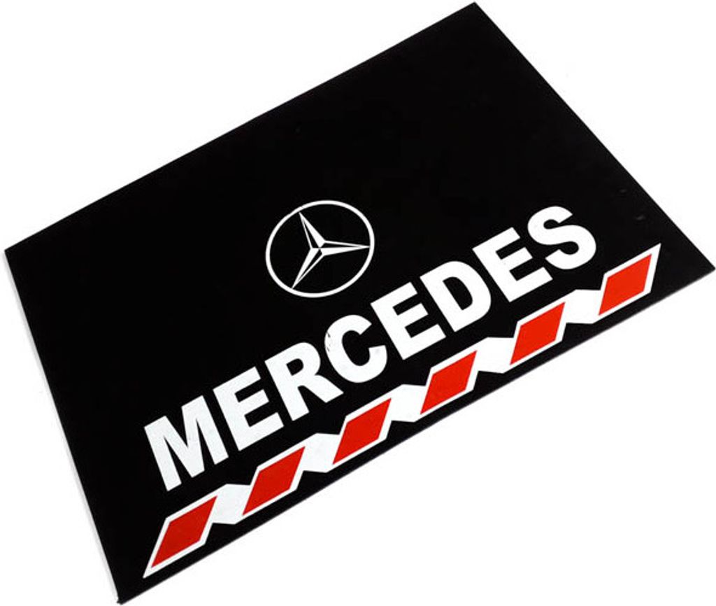 A black rectangular item with a Mercedes-Benz logo and text.
