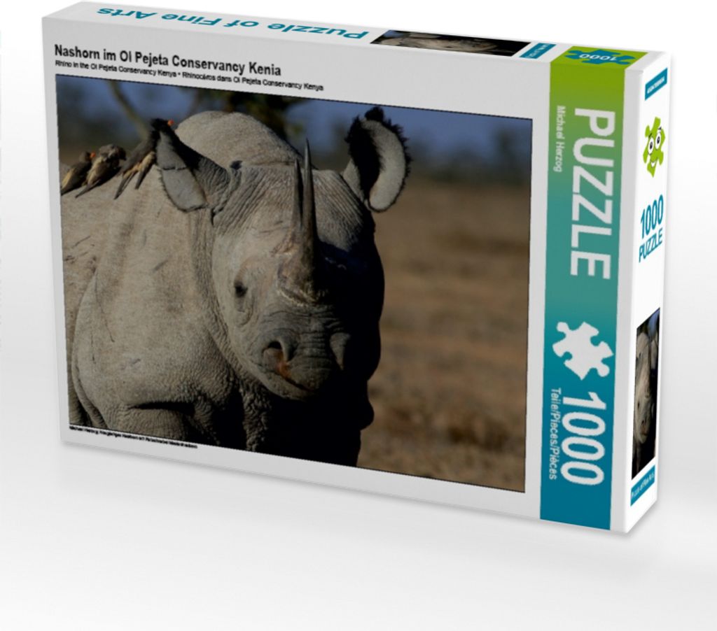 Calvendo Nashorn im Ol Pejeta Conservancy Kenia 1000 Teile Puzzle quer 640x480mm, Herzog Michael; 7455441