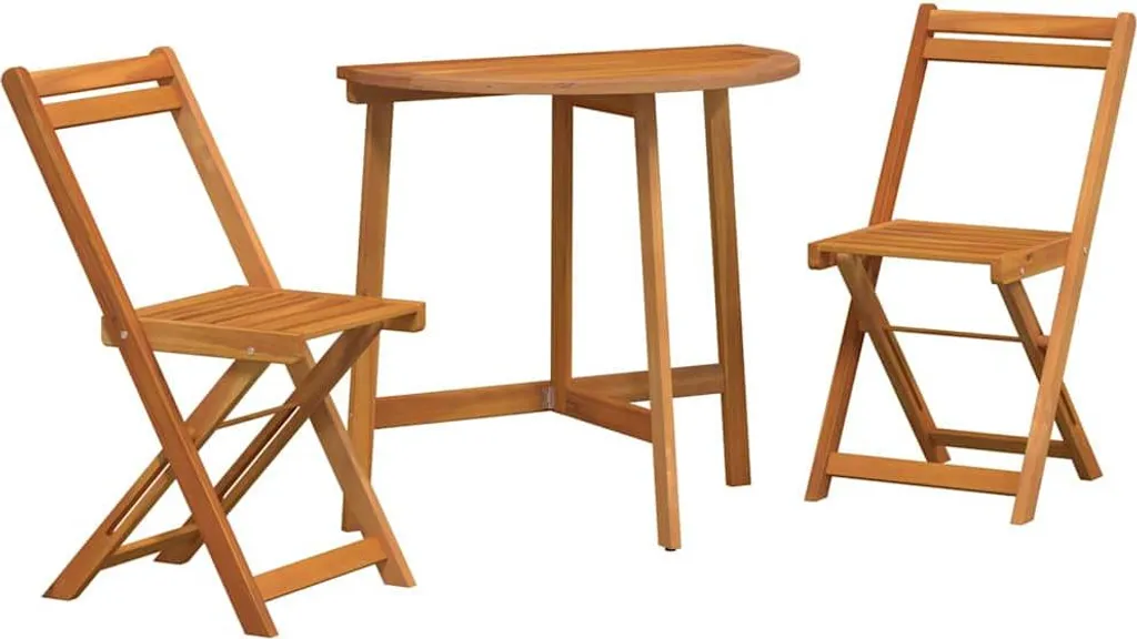 vidaXL Set da Bistrot 3 Pezzi in Legno di Acacia Massiccio | Offerta Online