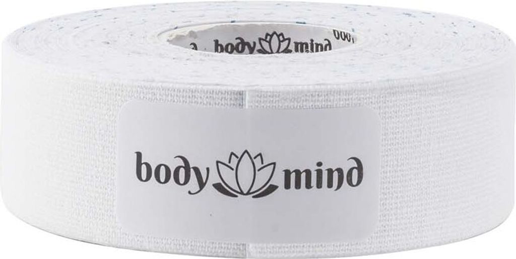 Body & Mind Kinesiotape 2,5cm Weiß – Elastisches Sporttape für Physiotherapie, Muskeln & Gelenke – Wasserfestes Muskelband für Sport