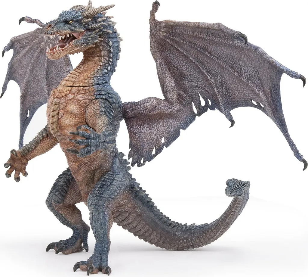 Alpha Dragon Papo 36043 en Résine - Peint à la Main, Format XL de 17 cm