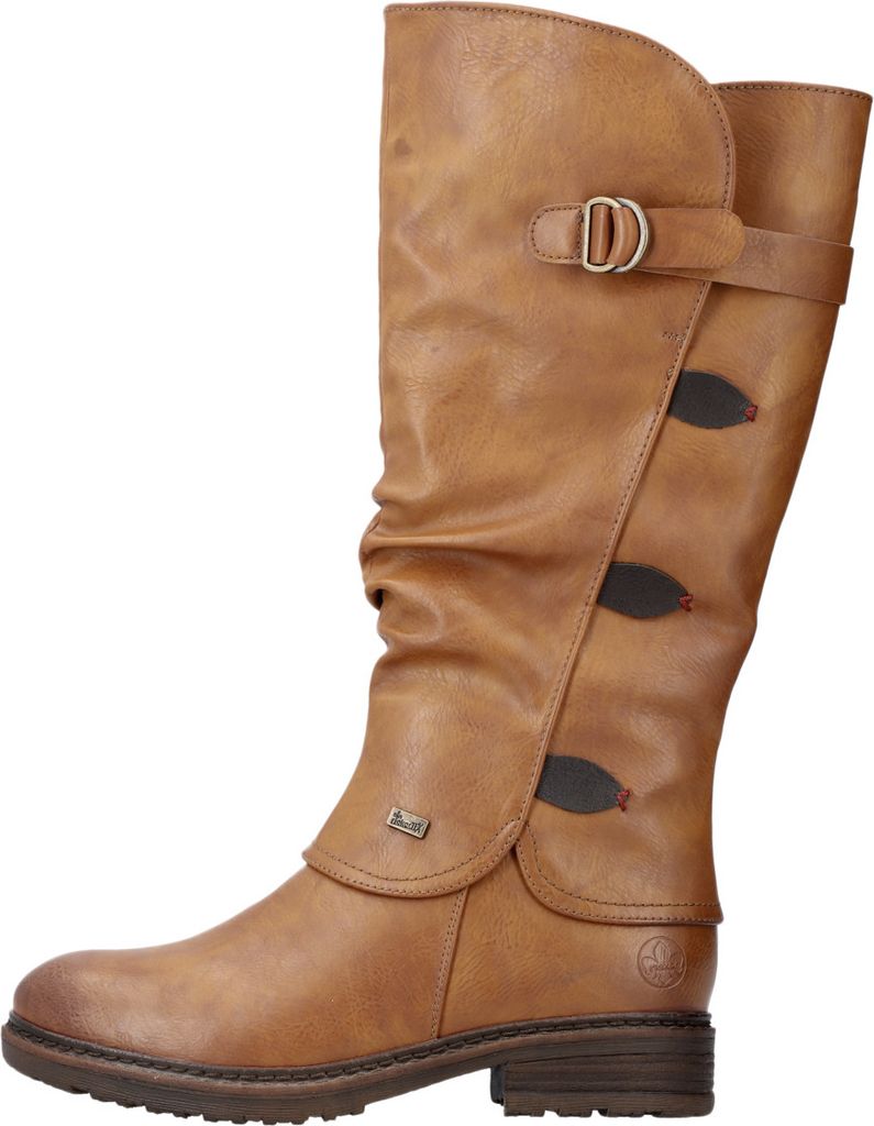 Rieker Damen Stiefel 44550 - Grüne Kurzstiefel Mit Gummizug & Dämpfung
