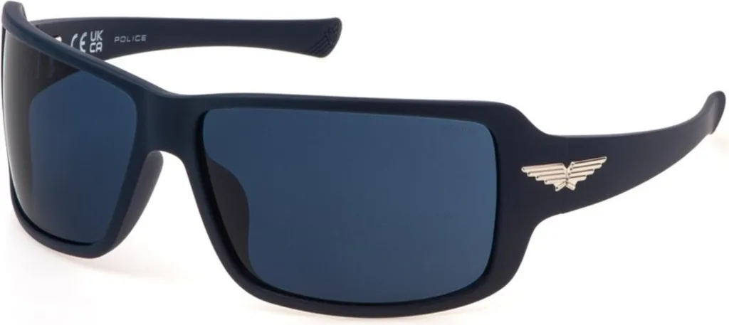 Police SPLN37 0C03 Occhiali da Sole Uomo Blu Opaco Tailwind 5 Originali