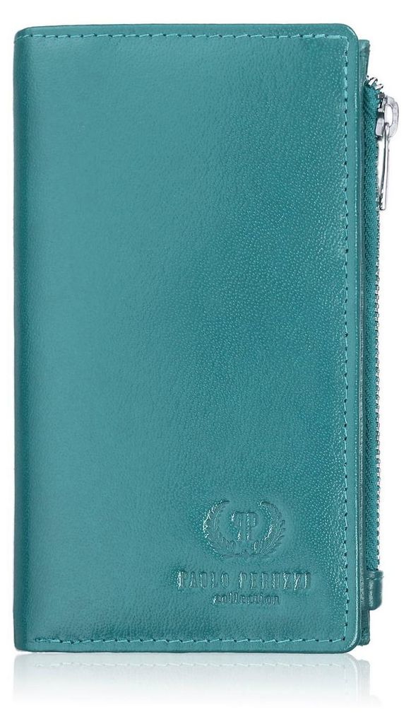 Damen-Lederbrieftasche groß Flasche grün mit RFID-Schutz Paolo Peruzzi T-140-GB