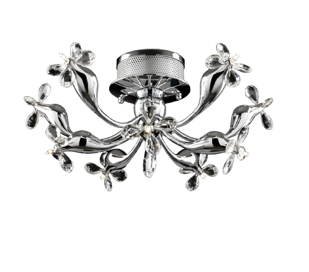 Plafonnier LED 20W Sirius Ø80cm à Cristaux avec Variateur de Lumière