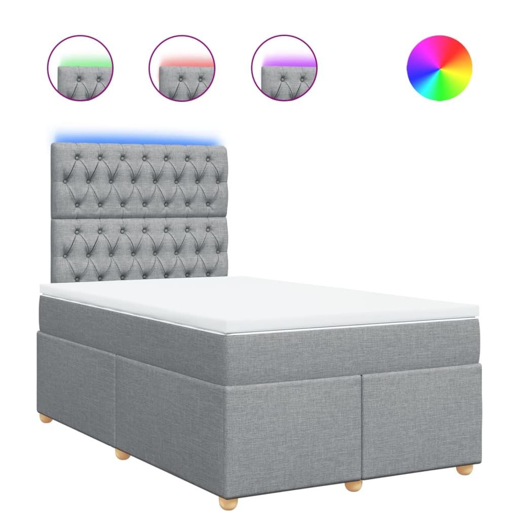"im Sonderangebot"Boxspringbett Modernes/Doppelbett - Polsterbett Erwachsene/r /Kind - mit Matratze Hellgrau 120x190cm Stoff - Klassische Betten DE...