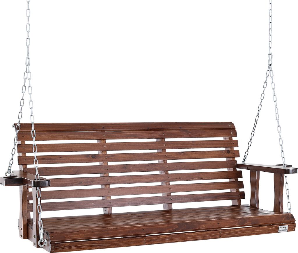 Huśtawka VEVOR Hollywood z drewna cedrowego, 1702x710x600 Zdjęcie produktu 