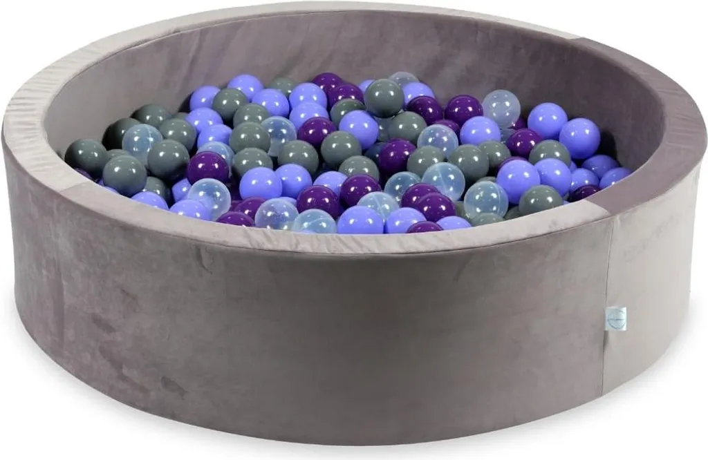 Piscine à balles 400 pièces velours lilas 110x30 cm pour bébé