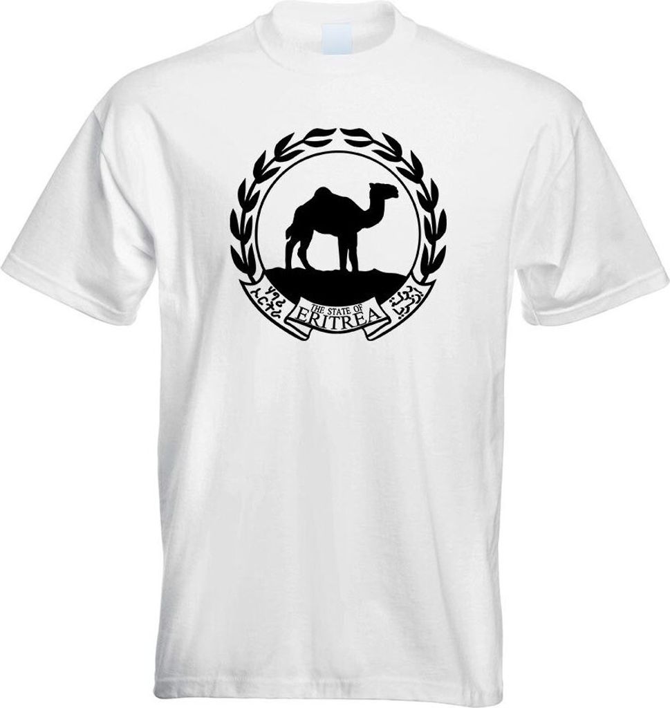 Kiwistar - T-Shirt - Weiss - Eritrea Wappen Motiv Bedruckt Funshirt Design Print - mit Motiv Bedruckt - Funshirt Design - Sport - Freizeit - Herren...