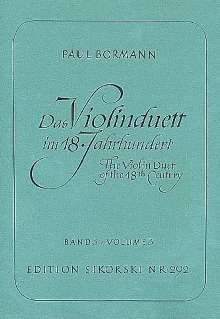Das Violinduett im 18. JahrhundertBand 3 für 2 Violinen Produktbild 